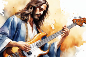 jesus playing bass